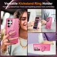thumbnail image 5 of Allytechgroup Samsung Galaxy S25 Ultra Case Magnetic, Compatible with Magsafe & Car Mount Adjustable Stand Ring Holder Heavy Duty Shockproof Matte Phone Case for Samsung Galaxy S25 Ultra, Rose, 5 of 7