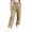 Khaki, variant on Luvrsol Plus Size Womens Sweat Pants Wide Leg Joggers Loose Casual Pants with Drawstring and Pockets S-3XL