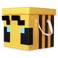 thumbnail image 2 of Minecraft Bee Fabric Storage Bin Cube Organizer with Lid | 15 Inches, 2 of 7