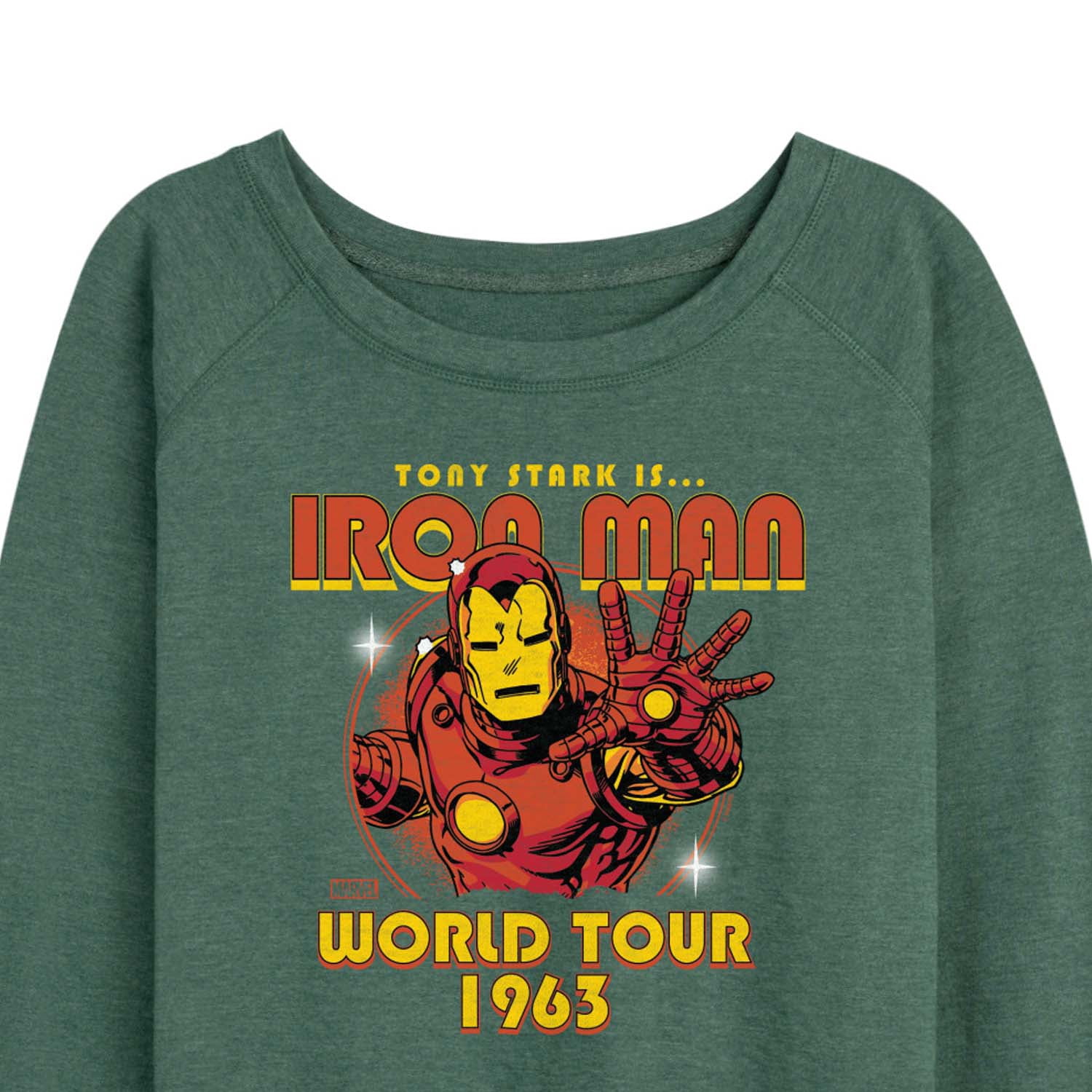 Marvel Iron Man - Band Tee Style - Women's French Terry Pullover Long Sleeve Shirt