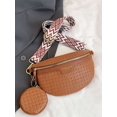 thumbnail image 7 of Gustave PU Leather Crossbody Bag for Women, Trendy Woven Fanny Pack Belt Bum Bag Shoulder Sling Purse with Adjustable Guitar Strap - Coffee, 7 of 7