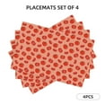 thumbnail image 5 of Rocae Tomato Printed Heat Resistant Place Mats,Classic Hemstitch Cloth Fabric Placemats Imitation Linen Place Mat Table Mats 18x12 inch, 5 of 5