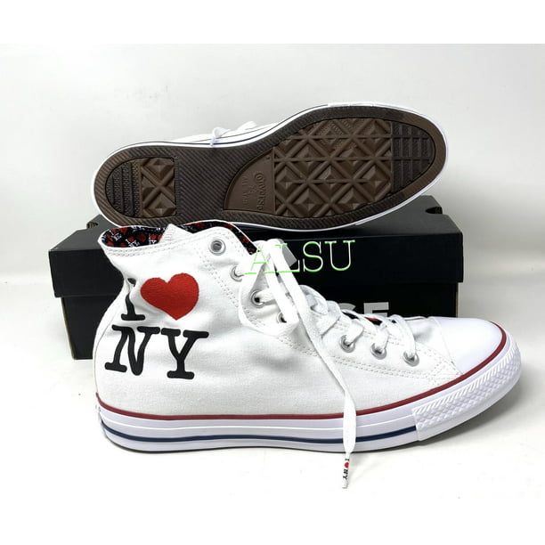 pessimistisk Diktatur smukke Converse Chuck Taylor AS High Top New York City I Love NY White Men's  Sneakers 161184F - Walmart.com