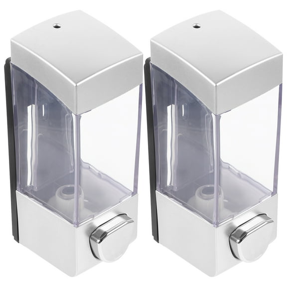 2 Pcs Soap Buttons Dispenser Wall Mounted Smooth Liquid Press Holder