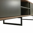 thumbnail image 4 of 94.49" X 16.54" X 19.69" Media Stand in Walnut & Dark Gray, 4 of 5