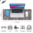 thumbnail image 5 of Long Mouse Pads for Desk,Gray Flower Skull Pattern Desk Mats on Top Of Desks, Desk Mouse Pad Extra Large with 3mm Non-Slip Base and Stitched Edge for Gaming,Office,Work,Home 31.5"x11.8", 5 of 6