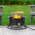 thumbnail image 4 of 20Inch Outdoor Smokeless Propane Fire Pit with Grill Grate &  Lid, 4 of 6