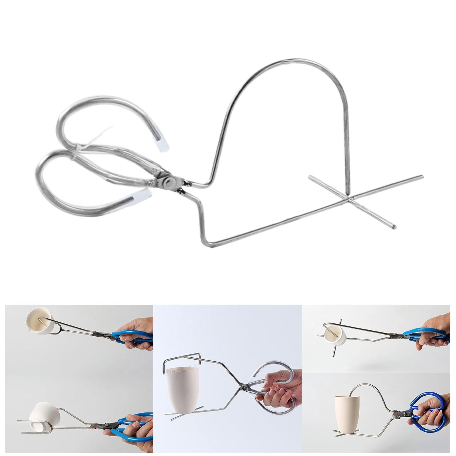 Milageto Dipping Pliers Glazing Tools, Enamel Clamp Ceramic Glazing Pliers Clay Sculpting Style C