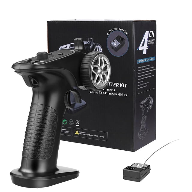 Transmisor De Radio Digital Con Mando A Distancia De 4 Canales Y 2,4 Ghz Con Receptor Giroscópico Para Transmisor De Controlador De Tanques De Coche Y Barco A Control Remoto matsuzay VI011420-00