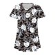thumbnail image 4 of Blusas de Algodón para las Mujeres Impresas 3/4 Mangas Cuello Redondo Casual, Camisetas Casuales de Mujer para el Hogar Y Diario, 4 of 5