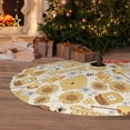 thumbnail image 6 of Rateoe Honey Honeycomb Print Christmas Tree Skirt 48" for Xmas Holiday New Year Party Circle Tree Mat Ornaments Decoration, 6 of 7