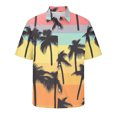 thumbnail image 7 of Yieetim Hawaiian Small V-Neck Short Shirts For Mens, Quickly Dry Summer Short Shirts , Tropical Vacation Stylish Print Beach Shirts, Vintage Print Board Shirts For Surfing XXXXL, 7 of 7