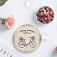 thumbnail image 4 of POGLIP Watercolor Bicycle and Flower Retro Set of 8 Round Coaster for Drinks, Absorbent Ceramic Stone Coasters Cup Mat with Cork Base for Home Kitchen Room Coffee Table Bar Decor, 4 of 5