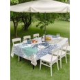 thumbnail image 4 of Outdoor Tablecloth with Umbrella Hole for Patio/Picnic/Party/Camping, Ocean Turtle Waterproof Table Cloth Rectangle Table Cover Washable, Nautical Sea Coral Conch Shells Watercolor (60"x 102"), 4 of 8