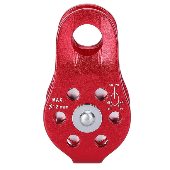 Equipo de seguridad para escalada con bloque de polea de cuerda única resistente de aleación de aluminio (rojo) YUNYI BRAND Deportes
