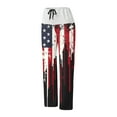 thumbnail image 6 of Ameican Flag Trouser Women's Mid Rise Straight Leg Pant 4th of July Holiday Pants Stars and Stripes Graphic Trousers Loose Fit Slacks Drawstrings Bottoms, 6 of 7