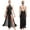 Black, variant on Alvivi Womens Lyrical Dance Dress Performance Costume Sleeveless Rhinestones Split Maxi Dresses Orange XXL