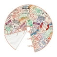 thumbnail image 3 of Bingfone Christmas Tree Skirt Mat Christmas Decoration Interior 36"-Passport Stamp, 3 of 8