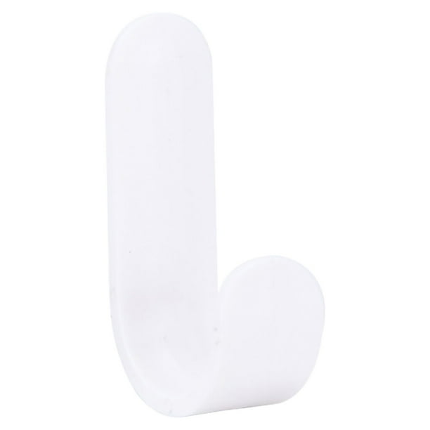 Inteprter 4 uds/6 uds gancho de toalla colgador de puerta de plástico autoadhesivo colgador de pared sombrero Almacenamiento y organización del hogar Blanco