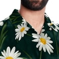 thumbnail image 5 of Daisy Men's Short Sleeve Hawaiian Shirt, Poplin Casual Printed Button Down, Summer Beach Unisex Shirts, 5 of 6
