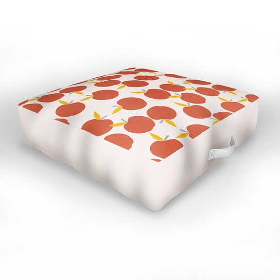 Society6 Hello Twiggs Red Apple Outdoor Floor Cushion