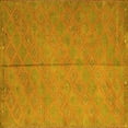 thumbnail image 1 of Ahgly Company Indoor Square Abstract Yellow Contemporary Area Rugs, 5' Square, 1 of 4