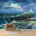 thumbnail image 2 of IDEA4WALL 4pcs Oil Painting Peel and Stick Wallpaper Removable Wall Murals Large Wall Stickers for Home Decoration, 66"x24", 2 of 5