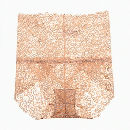 Meiodtion Underwear for Women Comfort Thong Tummy Control Seamless Panties High Waist Cheeky Panty  Beige  XXXL