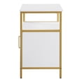 thumbnail image 4 of Modern Life Support de Rangement pour Imprimante de Table Utilitaire Blanche avec Pieds en Métal Doré, 4 of 6