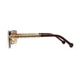 thumbnail image 3 of Heavy Rhinestone Chain Jewel Rimless OG Rapper Sunglasses Gold Brown, 3 of 4