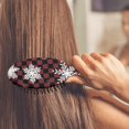 thumbnail image 3 of Red and Black Checkered Christmas Snowflake Pattern Hair Brush,Girls Detangling Hair Brush,Glide Through Tangles with Ease for Wet & Dry Hair,8.8"X2.8", 3 of 7