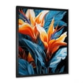thumbnail image 2 of Designart "Tropical Flowers Birds of Paradise III" Floral Framed Wall Art - Traditional Orange Birds Of Paradise Hallway Framed Wall Art Decor, 2 of 6