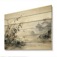thumbnail image 2 of Designart "Sumi Bird Asian Painting XIII" Asian Print on Natural Pine Wood, 2 of 5