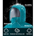 thumbnail image 3 of RainRider Rain Pants for Men Women Waterproof Rain Gear Bib Overalls Trousers for Fishing Hunting(Blue Green,Large), 3 of 7