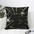 thumbnail image 4 of Fuzoiu Spiders On The Web Print Square Pillow Cover,Hidden Zipper Design,Luxury Square Pillow Case, Throw Pillow,Couch Cushion-16"x16", 4 of 7