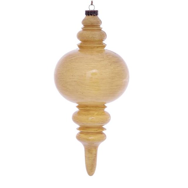 Vickerman MC197590 13 Po. Finial Grain de Bois Tan