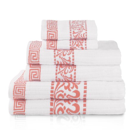 Absorbent Hair Towel - Impressions Athens 100% Cotton, Soft, Absorbent 6-Piece Towel Set