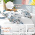 thumbnail image 3 of Sea Turtle Coastal Bedding 3 Piece Duvet Cover Set Queen Size, Summer Beach Coral Ocean Blue Nautical Soft Microfiber Comforter Cover with Zipper Closure & Pillowcases, FadeResistant Quilt Cover, 3 of 9