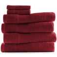 thumbnail image 6 of Clara Clark Bath Towels Set, 100% Cotton Luxury Softness 6 Pc Set, Red, 6 of 7