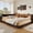 Brown, variant on Noble House Dalmor Queen Size Wood Daybed with 5 Storage Cabinets, Built-in Charging Station and LED Light, Brown