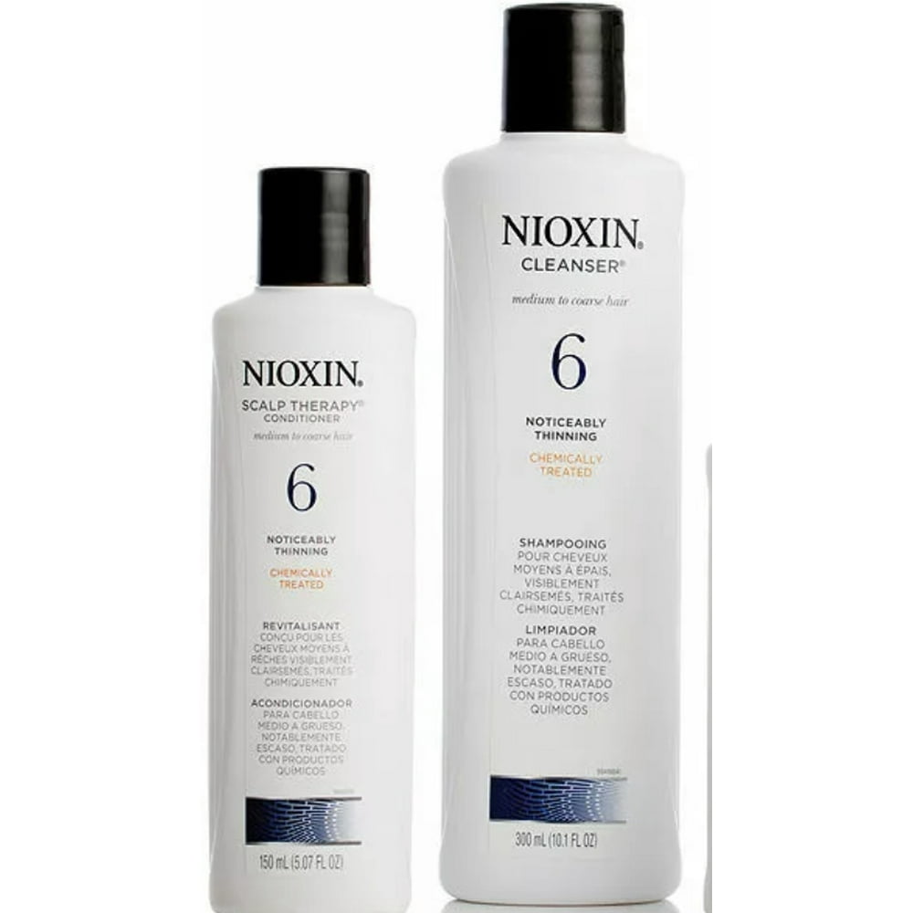 Nioxin System 6 Shampoo cleanser 10.1& Conditioner scalp therapy 5.07