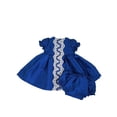 thumbnail image 2 of Royal Blue Silk Dress & Bloomers Set, 2 of 3