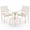 Off-white, variant on Dovov 3 Piece Outdoor Bistro Set, Outdoor Patio Furniture Sets w/ 2 Stacking Chairs and Side Table, Modern Patio Table and Chairs with Cushion, Sage Green