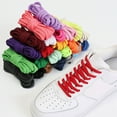 thumbnail image 2 of 1 Paire de Lacets Demi-Cercle Espadrilles de Course Classiques Lacets Ronds Unisexe Enfants Adultes Bottes Décontractées Lacets de Tennis 100/120/140/160 cm Rouge Melon D\'eau 140 cm, 2 of 6