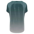 thumbnail image 5 of Endives Womens Satin T-shirt Short Sleeve Blouse V Neck Shirts Womens Top Summer Outfits S-3XL, 5 of 6