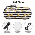 thumbnail image 3 of KLL Gold Flamingo Print Eyeglass Case for Men & Women's Classy Travel Eyewear Holder Case Zipper Eyeglasses Case With Hook, 3 of 6