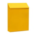 thumbnail image 2 of Wall Mounted Mailbox, Locking Mailbox Heavy Duty Metal Postbox with Lock for Outside House Gate Decor, Weatherproof Wall Hanging Mail Drop Box Newspaper Holder,Yellow, 2 of 5