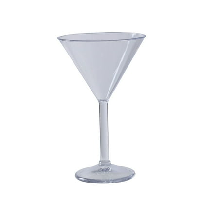 

Stemware Round Martini Glass 6 Oz. 4 1/4 Dia. X 5 3/4 H SAN PLASTIC Clear Pack of 8