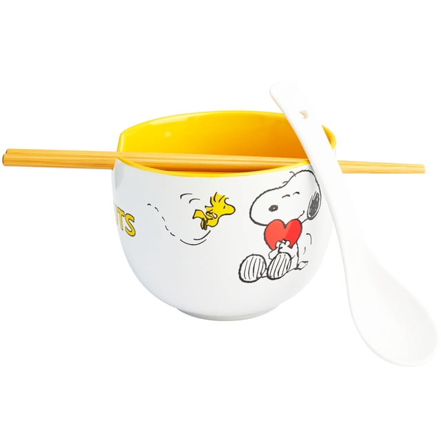 Set de Cuenco para Ramen Get Trend Snoopy 600ml Cerámica 3 piezas