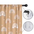 thumbnail image 4 of Blackout Kids Curtains,Brown Boho Bohemia Rainbow Hearts Pattern Childrens Insulated Curtains Set Of 2,Bedroom Essentials,Toddler Room Decor 42x63in(106x160cm), 4 of 5
